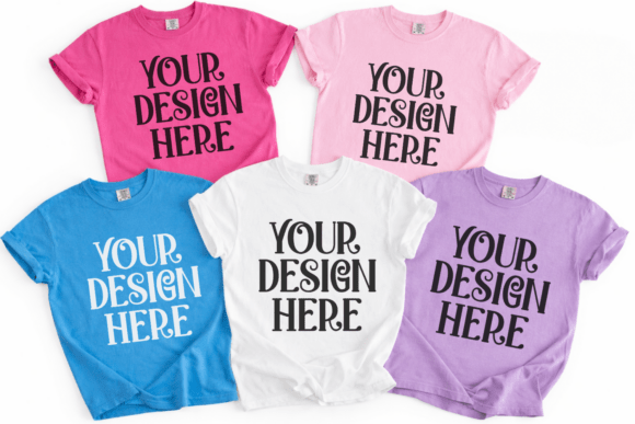 Comfort Colors 1717 Group T-shirt Mockup