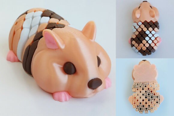🐹 Cute Articulated Hamster - 3D Model