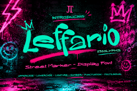 Leffario: The Bold Street-Marker Font for Urban Creatives