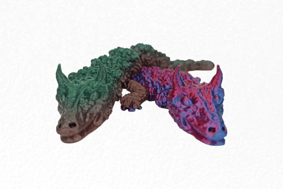 Mineral Flexi Dragon 3D Model for Easy Printing