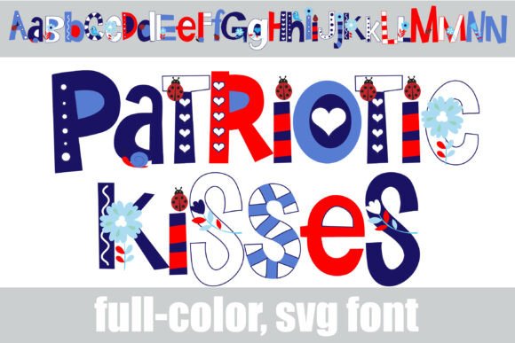 Patriotic Kisses: Whimsical Design for Festive Projects