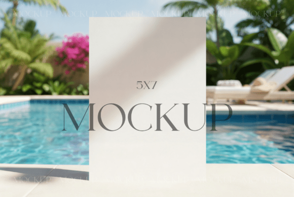 Pool Party Invitation Mockup for Sunny Events