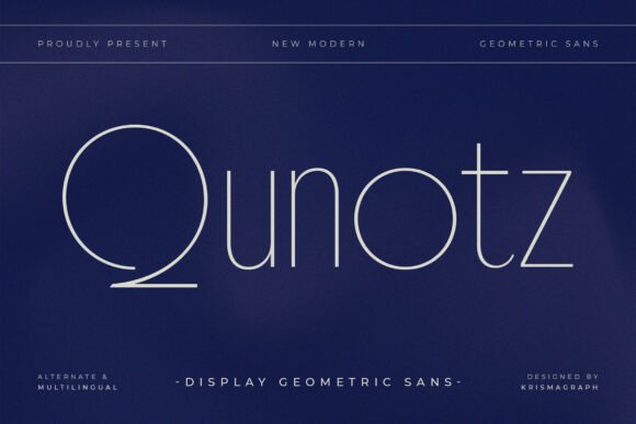 Qunotz: The Ultra-Thin Geometric Display Font for Luxury Brands
