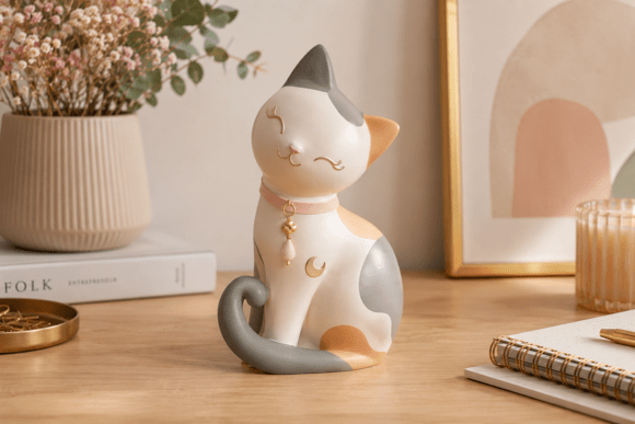 Whimsical Sleeping Cat Figurine STL: The Ultimate Desk Companion